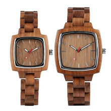 Load image into Gallery viewer, Unique Walnut Wooden Watches for Lovers Couple
