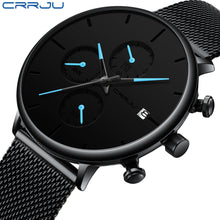 Load image into Gallery viewer, CRRJU Fashion Watch Men Waterproof Slim