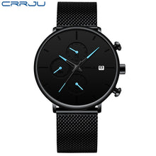 Load image into Gallery viewer, CRRJU Fashion Watch Men Waterproof Slim