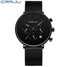 Load image into Gallery viewer, CRRJU Fashion Watch Men Waterproof Slim